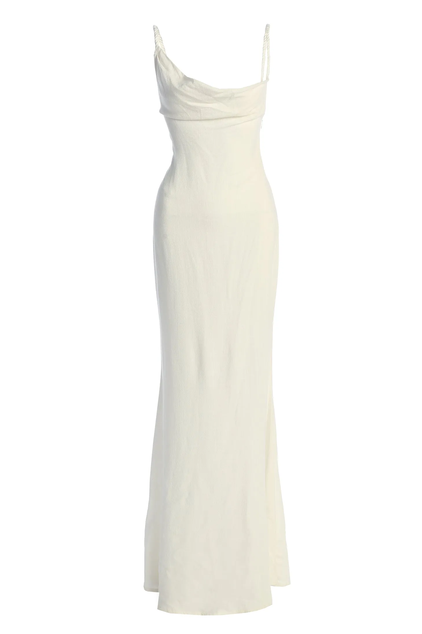 White Adventure Awaits Linen Maxi Dress