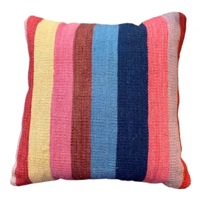 Winter Stripe Embroidered 45x45cm Cushion