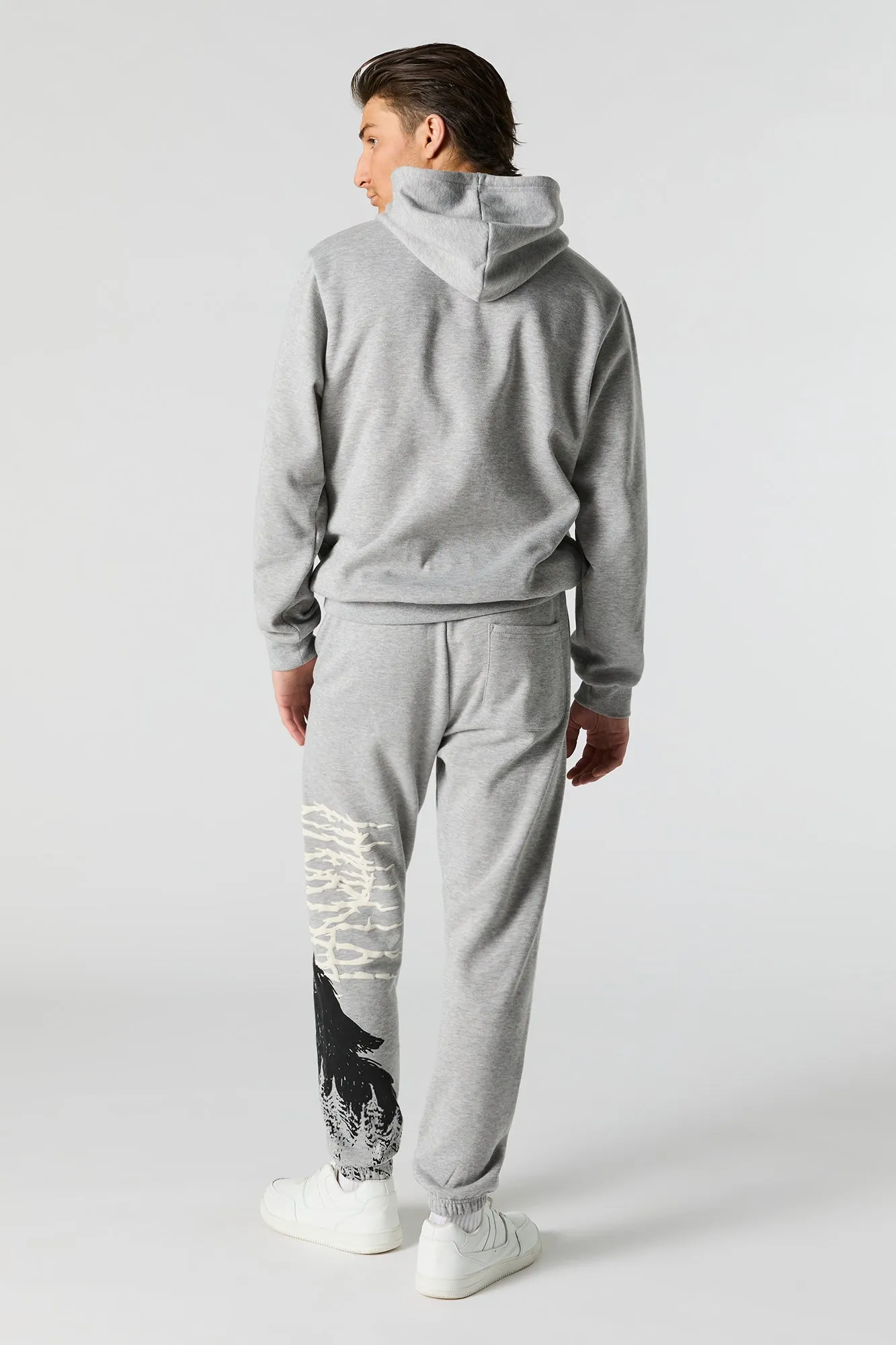 Wolf Puff Print Fleece Jogger