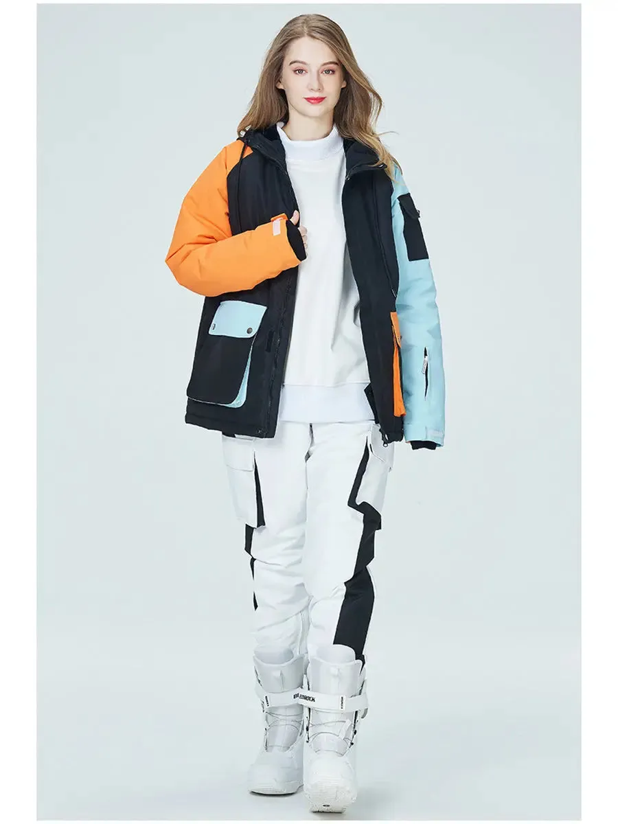 Women Colorblock Ski Anorak Jacket & Pants