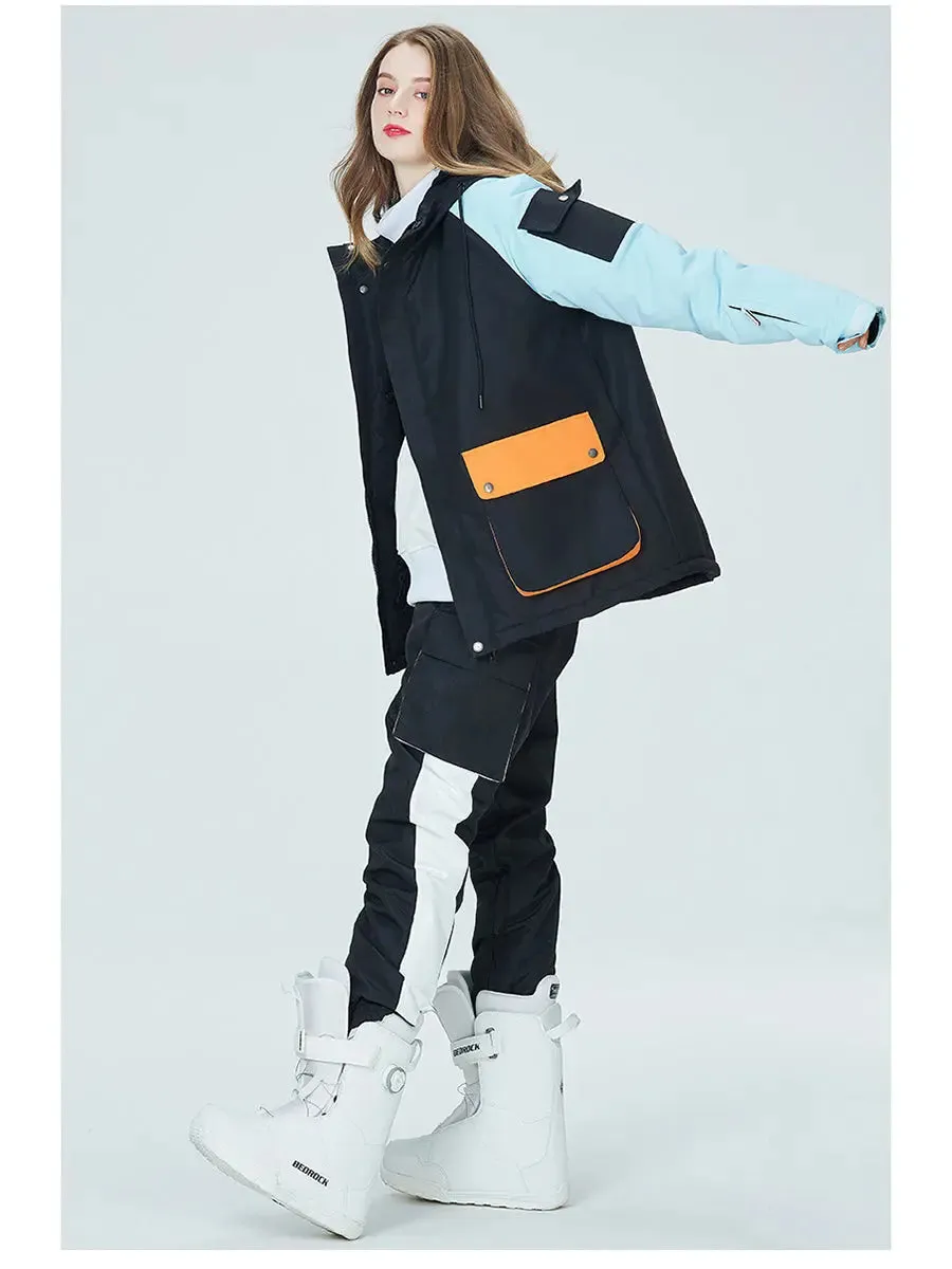 Women Colorblock Ski Anorak Jacket & Pants