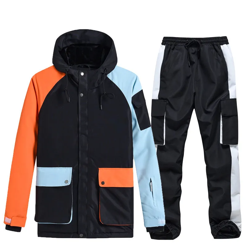 Women Colorblock Ski Anorak Jacket & Pants