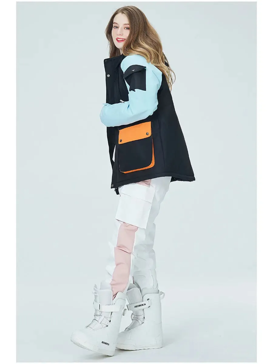 Women Colorblock Ski Anorak Jacket & Pants