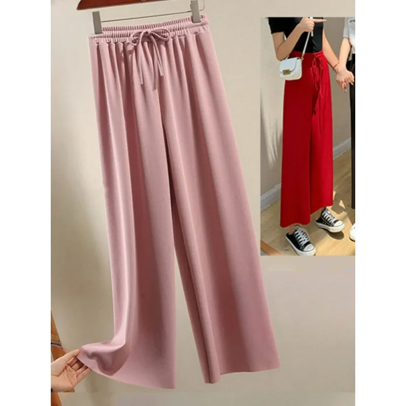 Women's Ice Silk Ankle Length Casual Summer Pants