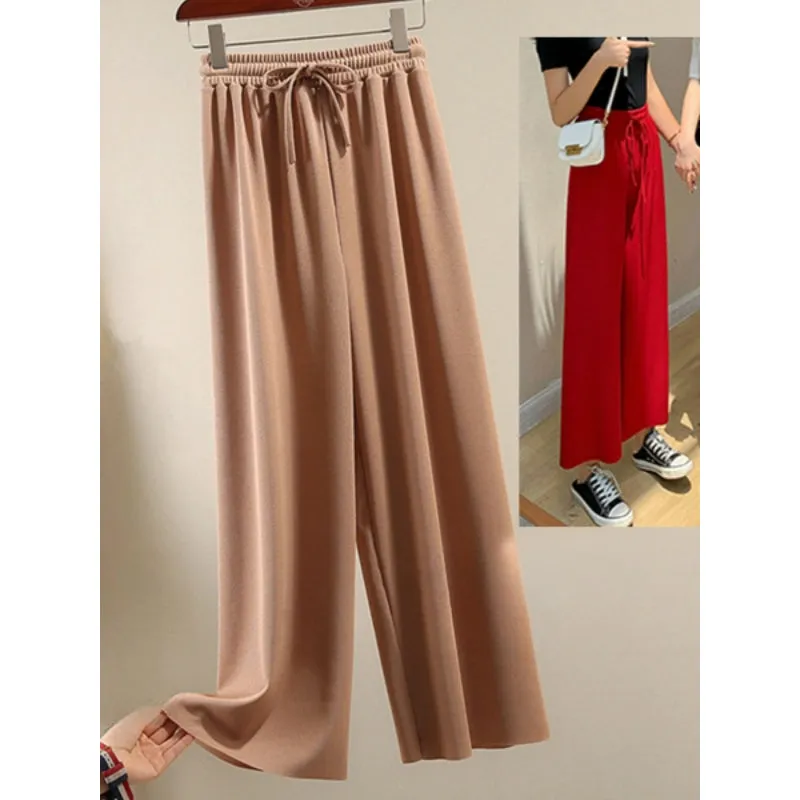 Women's Ice Silk Ankle Length Casual Summer Pants