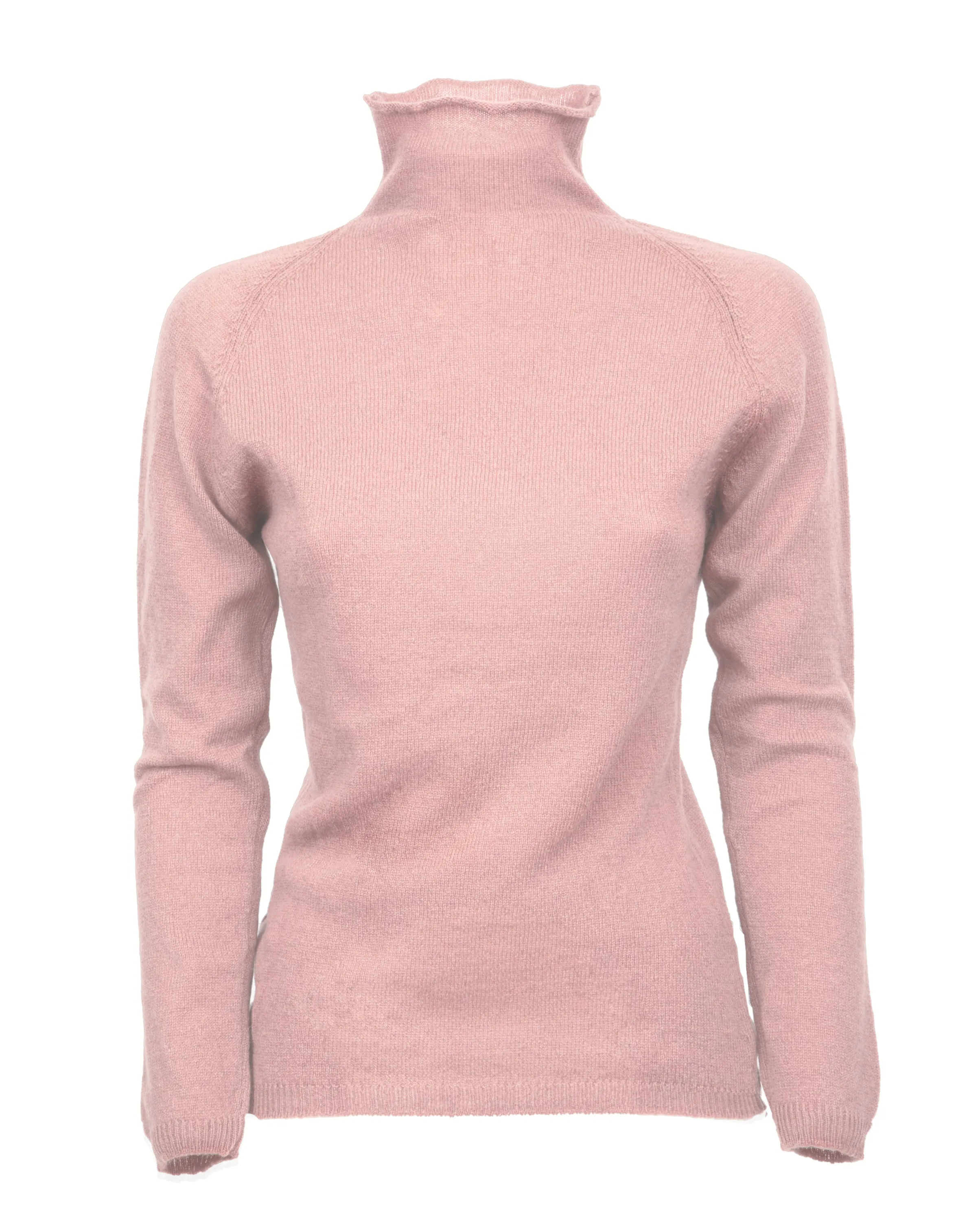 Women's Ultralight Cashmere Raglan Turtleneck Peach