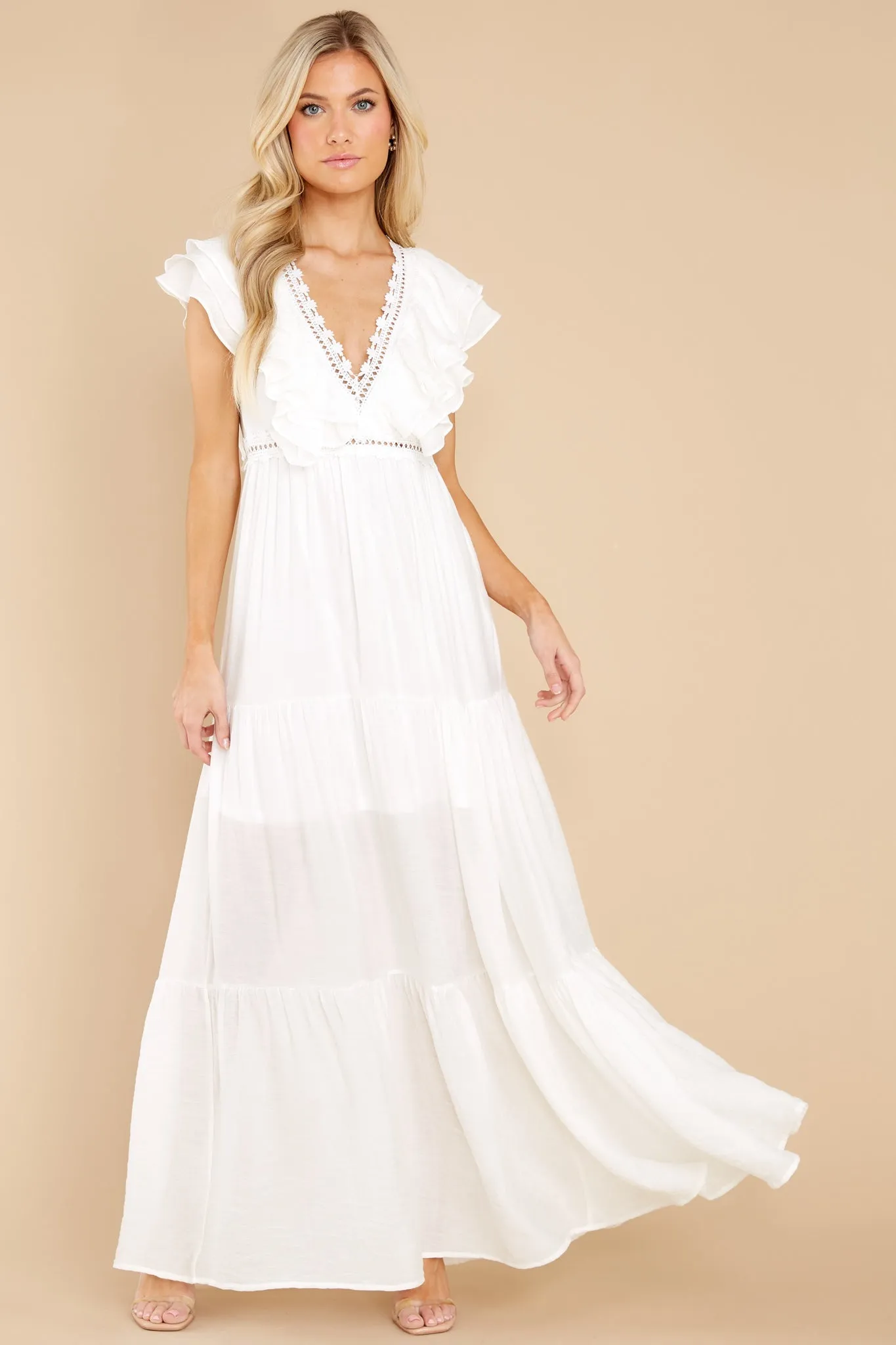 You Make It Better Off White Maxi Dress